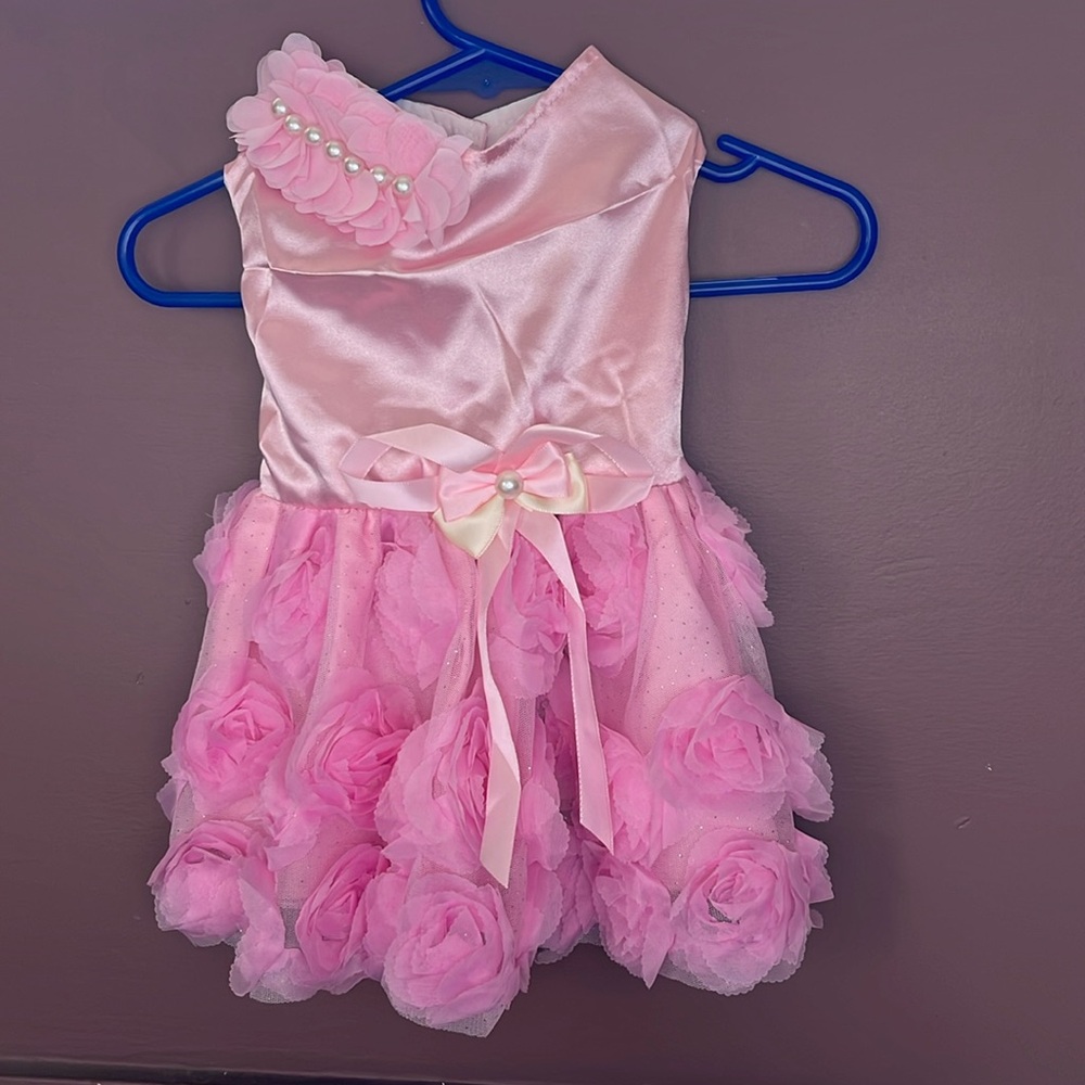 NWT Dog dress, pink, size large